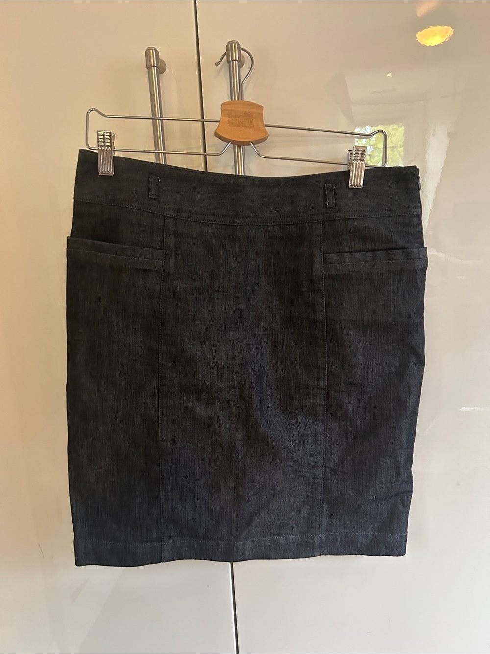 Classic Dark Denim Pencil Skirt